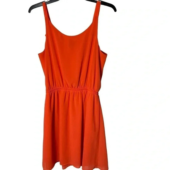 Simon Twik dress women M.  Coral ,summer,halter style,ruffles,lined,chiffon,mini - Picture 4 of 12
